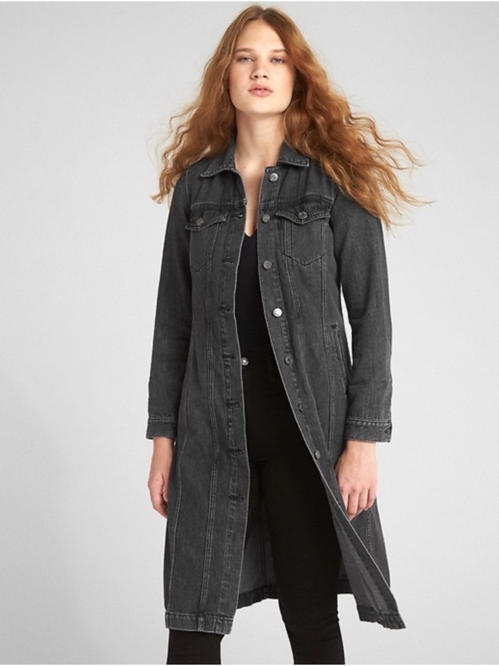 NWT Iconic Gap Denim Duster/ Jacket In Size L